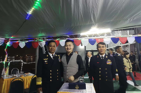 Mr. Zhang Jun, was invited to attend the Battleship Deck Wine Party of Myanmar